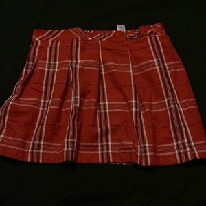 Red mini skirt